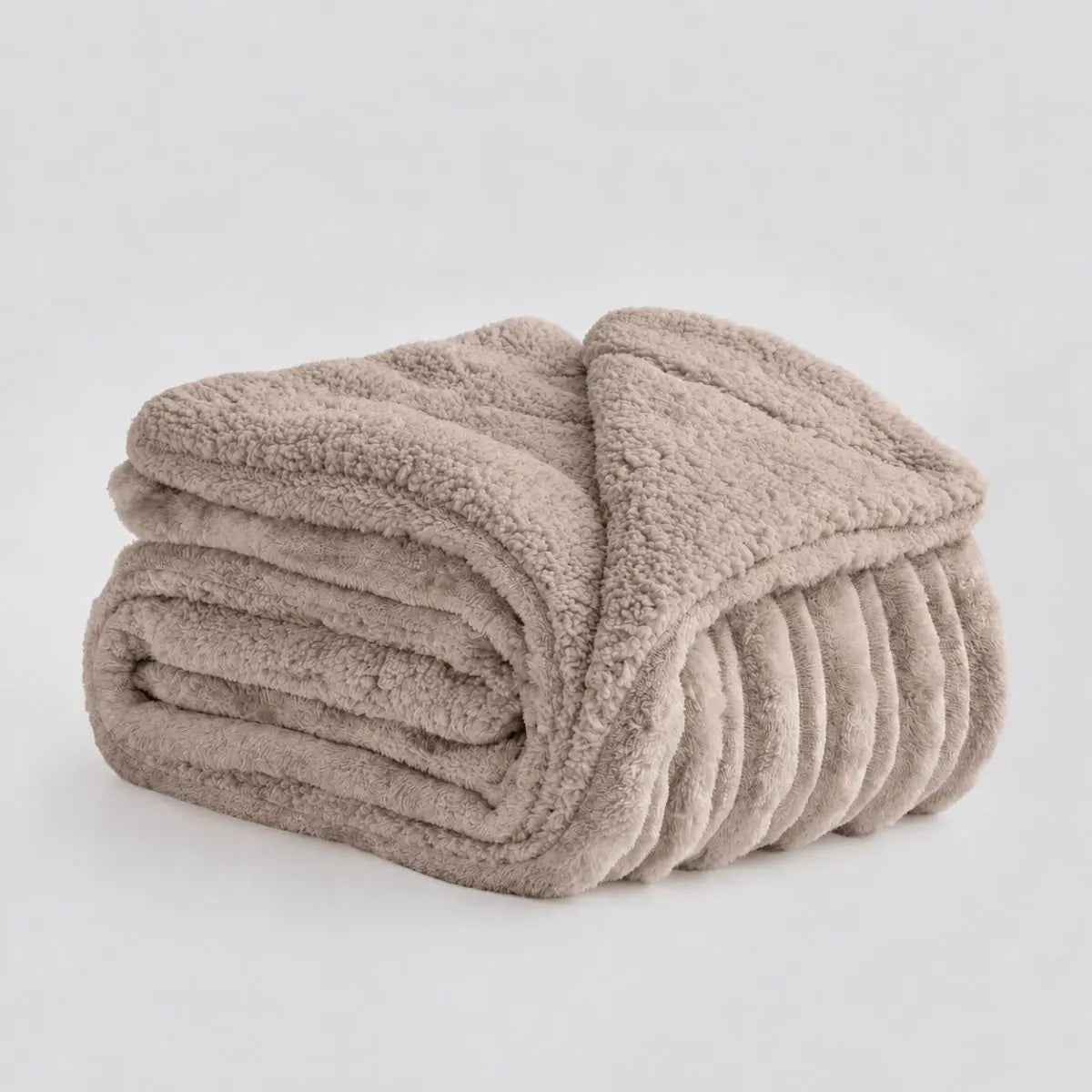 MANTA SHERPA JACQUARD KEILA VISON KARAMELO