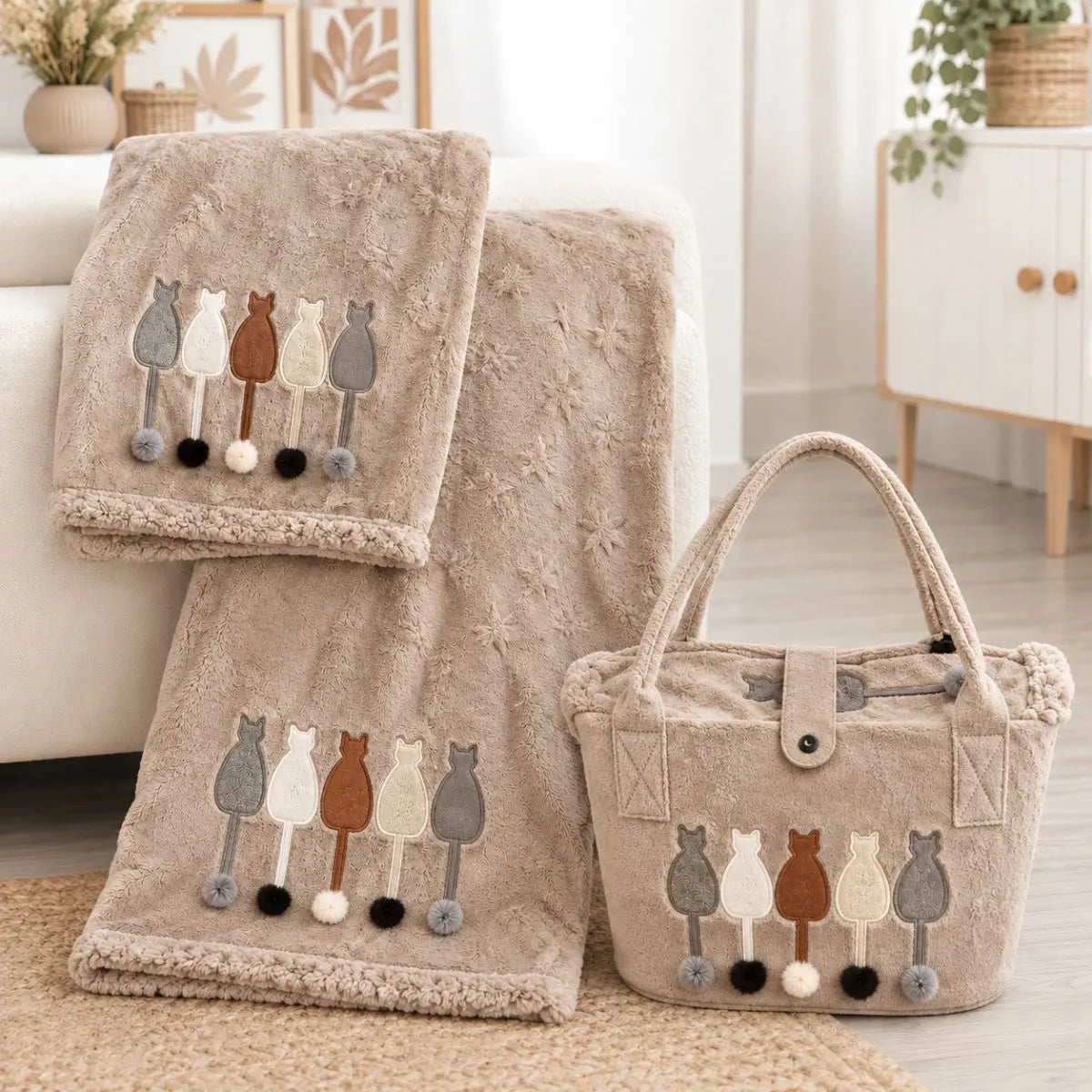 WOHNDECKE CATS NATURE 130X160 DOLZ