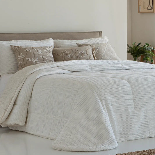 CONFORTER JACQUARD MODELO SALCE C/01 BLANCO SANDECO