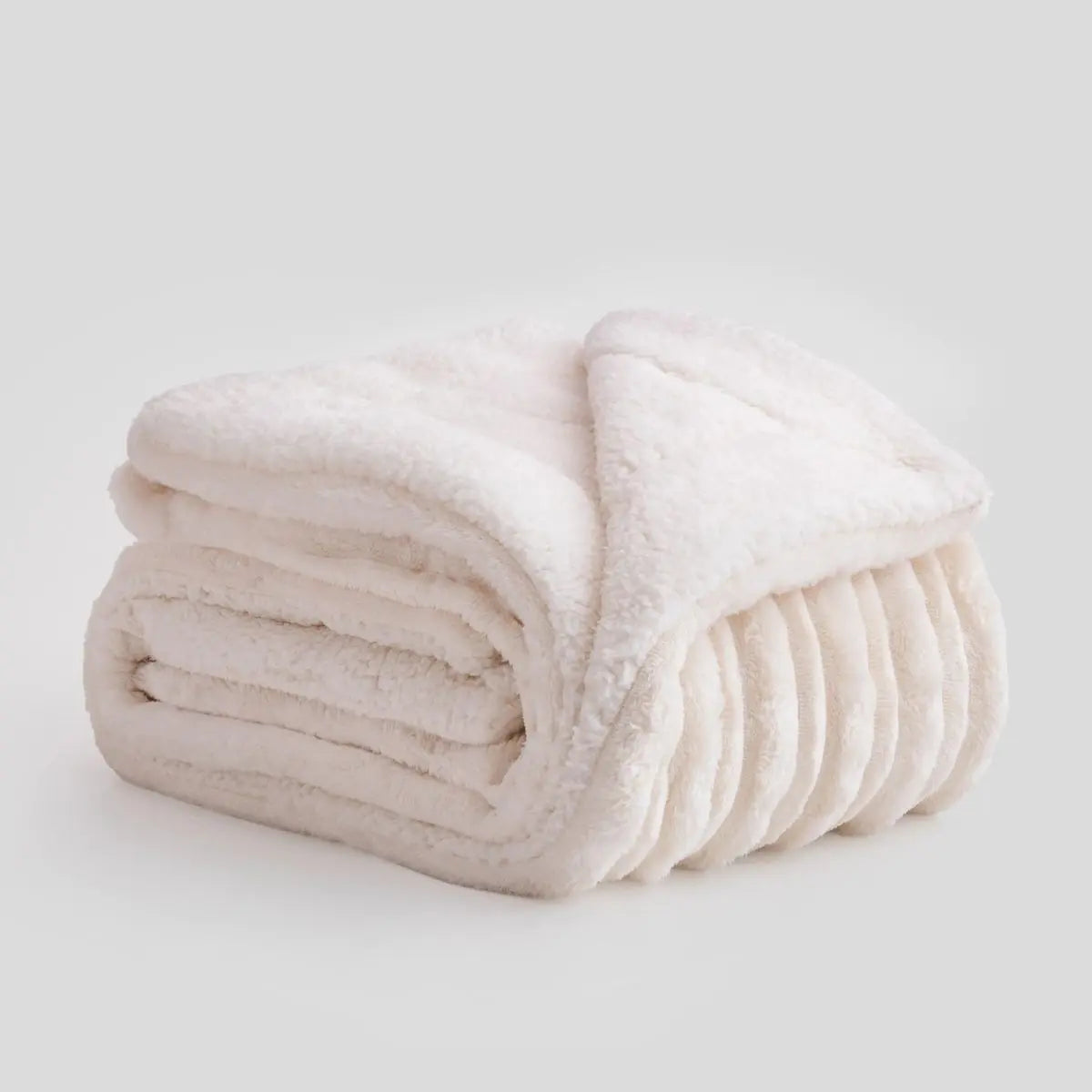 MANTA SHERPA JACQUARD KEILA CREMA KARAMELO