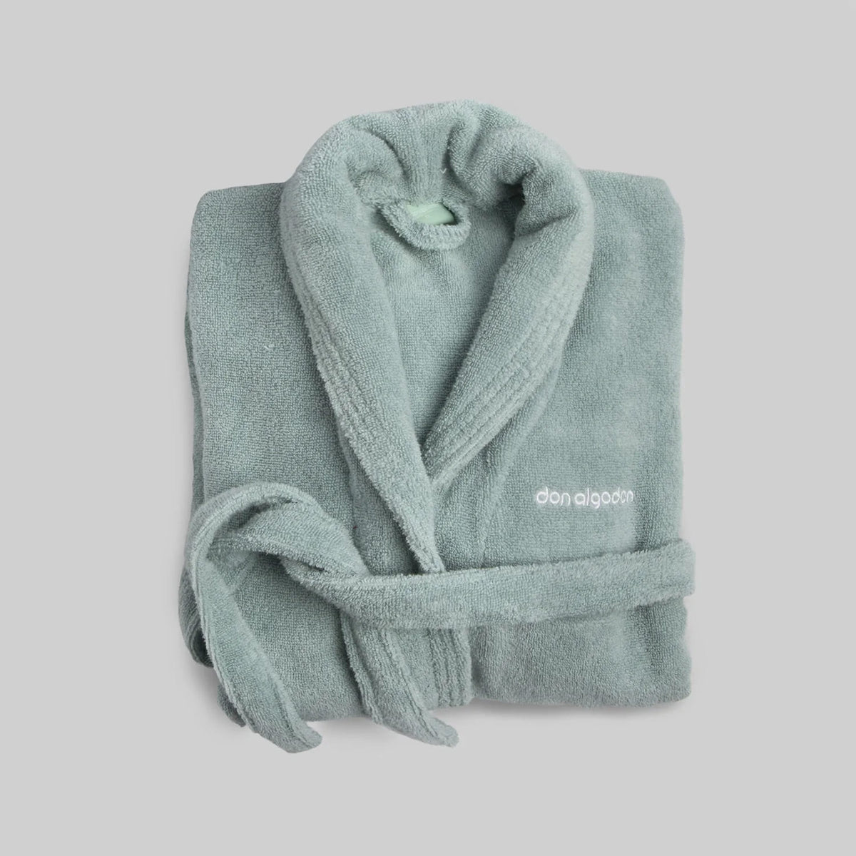 PEIGNOIR ZERO TWIST BLEU AIGUE-MARINE DON ALGODÓN