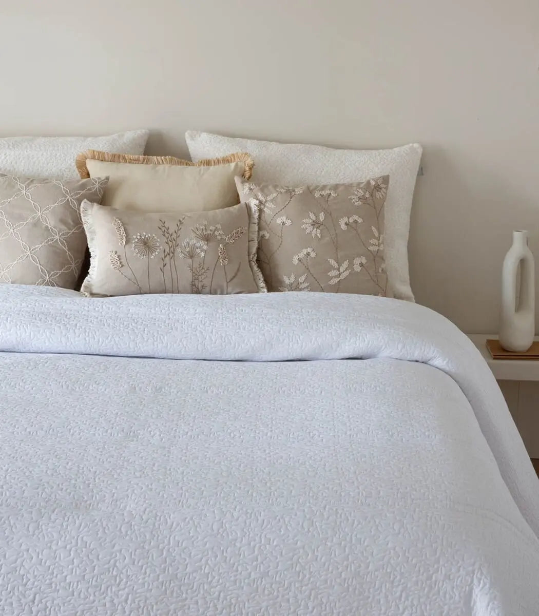 CONFORTER JACQUARD RIAZA C/01 BLANCO SANDECO