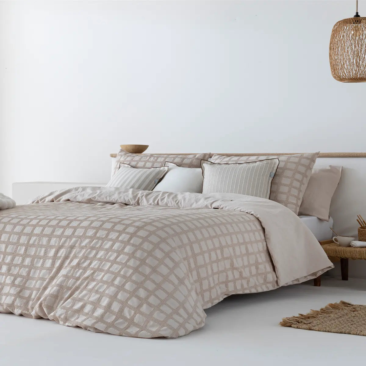 DÜNNER BETTBEZUG M/02 BEIGE SANDECO