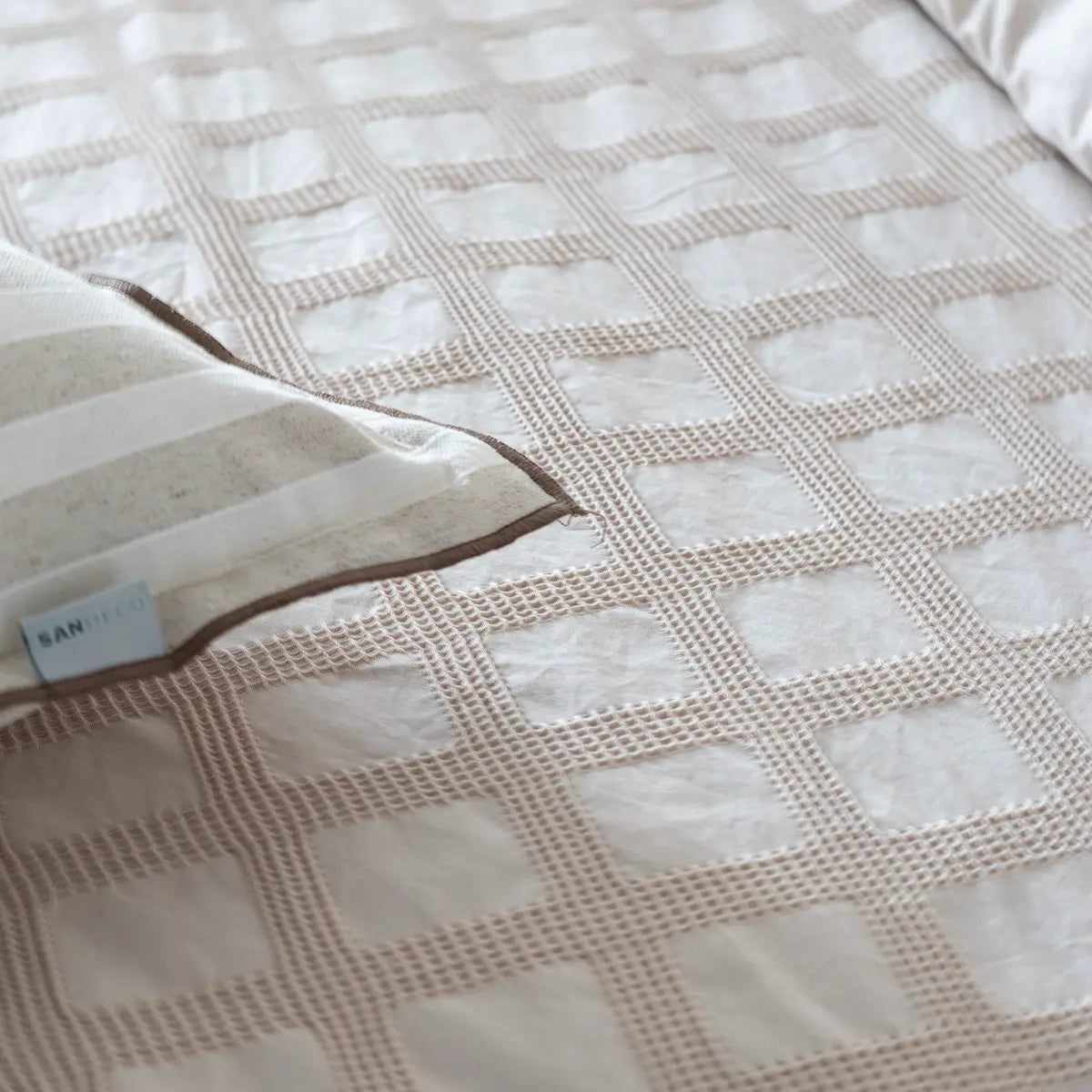 DÜNNER BETTBEZUG M/02 BEIGE SANDECO