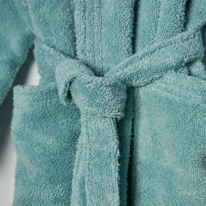 PEIGNOIR ZERO TWIST BLEU AIGUE-MARINE DON ALGODÓN